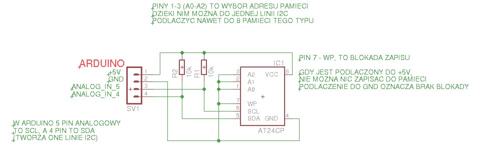 Podłączenie pamięci AT24C32 do Arduino